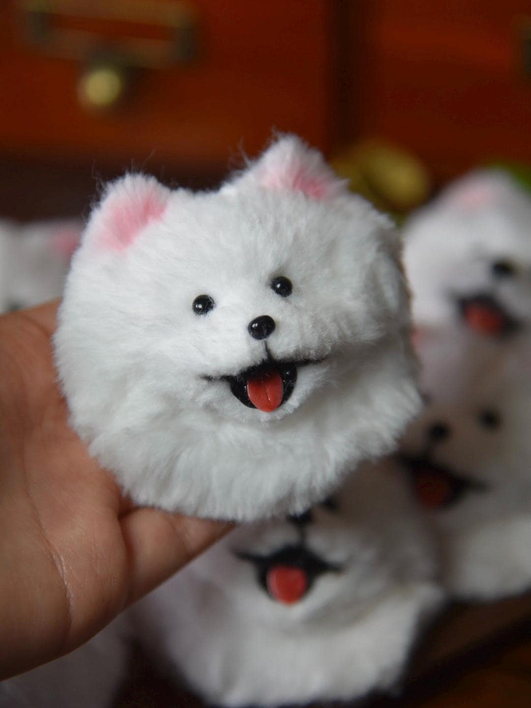 Peluche de Pomerania en miniatura, juguete de apoyo emocional, miniatura de perro, juguetes para casa de muñecas Blythe OB11/Barbie/BJD, llavero de perro, mascota realista de peluche - 2