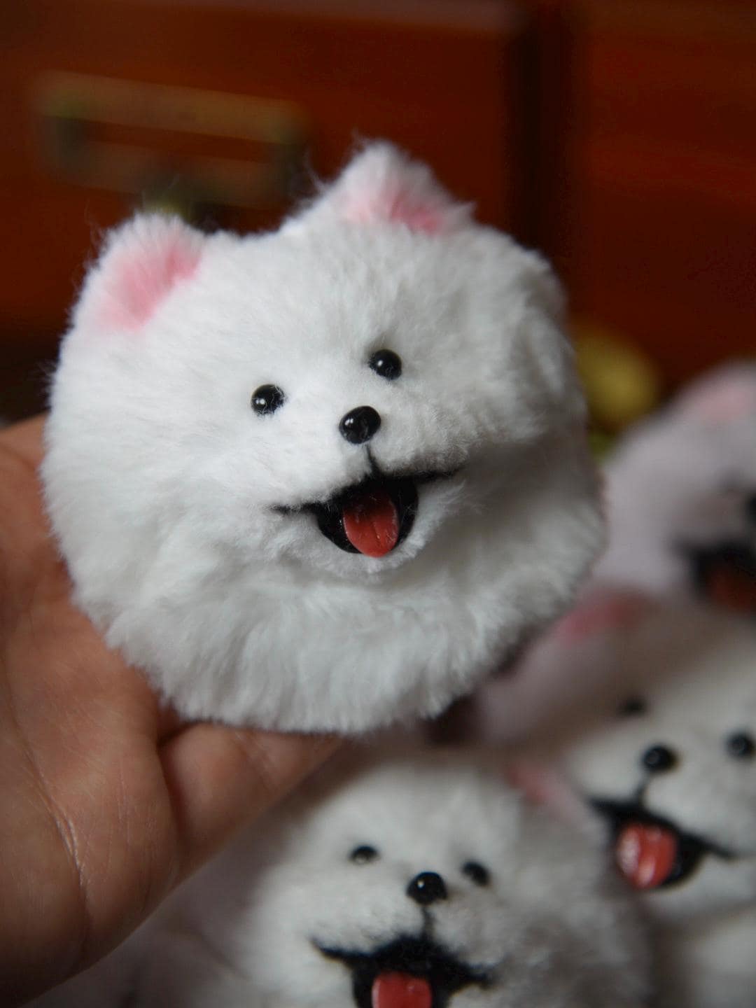 Peluche de Pomerania en miniatura, juguete de apoyo emocional, miniatura de perro, juguetes para casa de muñecas Blythe OB11/Barbie/BJD, llavero de perro, mascota realista de peluche - 2
