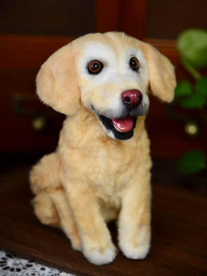 Custom Pet Replica, Labrador, Photo of pet into custom stuffed animal, Handmade Pipe Cleaner Dog, Personalized Pet Plush, pet Memorial