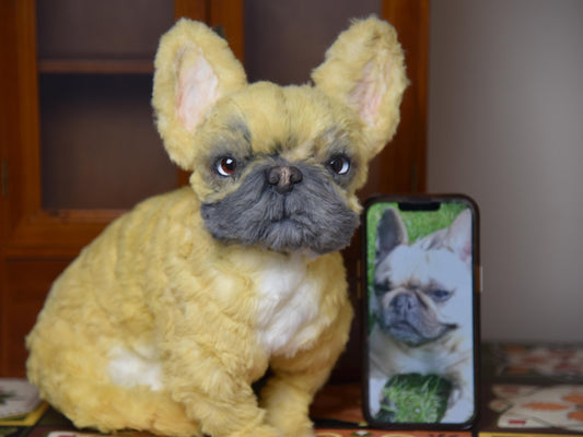 Custom Pet Replica Dog Plush,Photo of pet into custom stuffed animal,Handmade Pipe Cleaner Dollhouse Dog,Personalized Pet Plush Pet Memorial-12